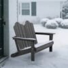 Folding Adirondack Outdoor Bench – Gray
